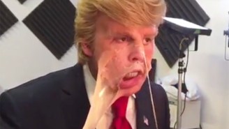 Johnny Depp Peeling Off His Donald Trump Makeup Is Something Out Of A Horror Movie