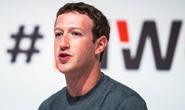 Mark Zuckerberg attendes Mobile World Congress 2015