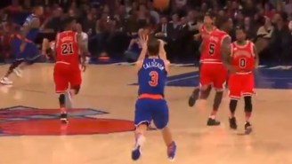 Jose Calderon Just Tossed A Perfect Alley-Oop To Derrick Williams From About 70 Feet