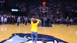 This Grizzlies Fan Won A New Car With An Incredibly Awkward Half-Court Shot