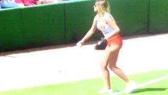 This Blooper From A Hooters Ball Girl Proves That Everyone Has Work To Do In Spring Training