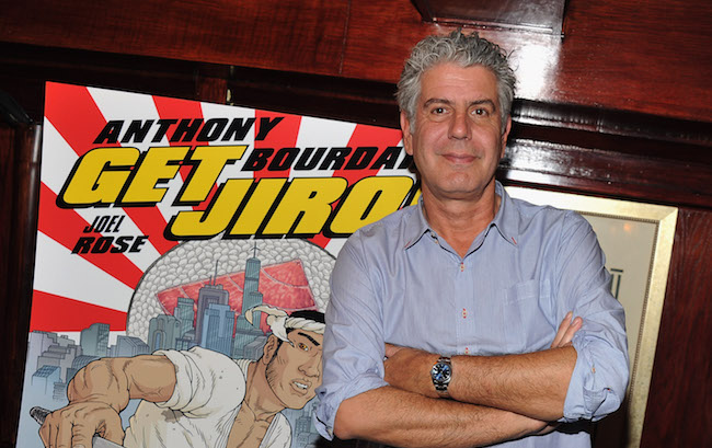 <> Anthony Bourdain And Joel Rose "Get Jiro!" Book Launch Party at Les Halles Downtown on June 21, 2012 in New York City.