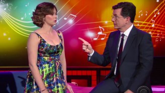 Stephen Colbert and Rachel Bloom did a musical interview
