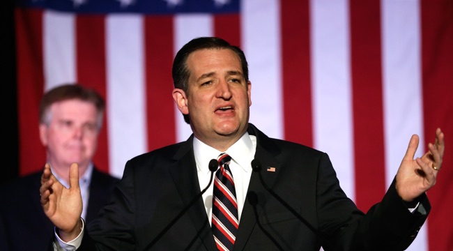 GOP Presidential Candidate Ted Cruz Holds Primary Night Gathering In Houston, Texas