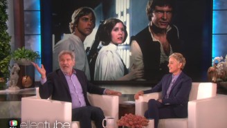 Harrison Ford doesn’t seem thrilled about the new young Han Solo movie