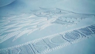 You Need To See The Massive ‘Game Of Thrones’ Snow Art Someone Created On The French Alps