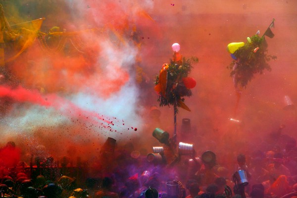 Hindu Devotees Celebrate Holi Festival In India