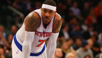 Carmelo Anthony Had This Response For A Courtside Heckler During The Knicks’ Blowout Loss