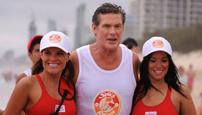 David Hasselhoff Patrols Main Beach