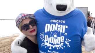Lady Gaga Takes The Polar Plunge In Chicago With Fellow Celebs