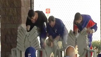 Watch Royals Manager Ned Yost Inexplicably Break Concrete Blocks With His Hands
