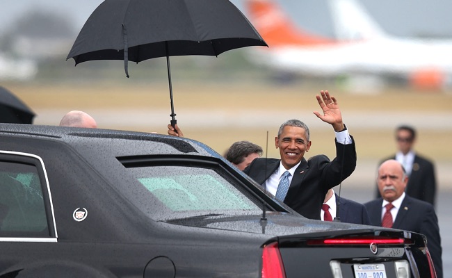 President Obama Arrives In Cuba For Historic Visit To Island