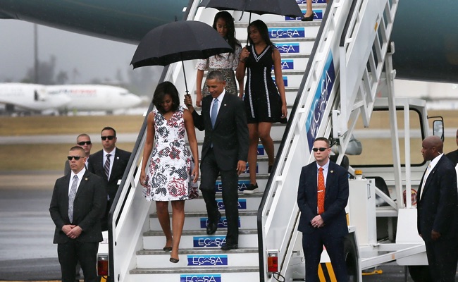 President Obama Arrives In Cuba For Historic Visit To Island