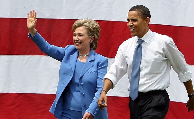 Barack Obama And Hillary Clinton Appear In First Joint Campaign Event