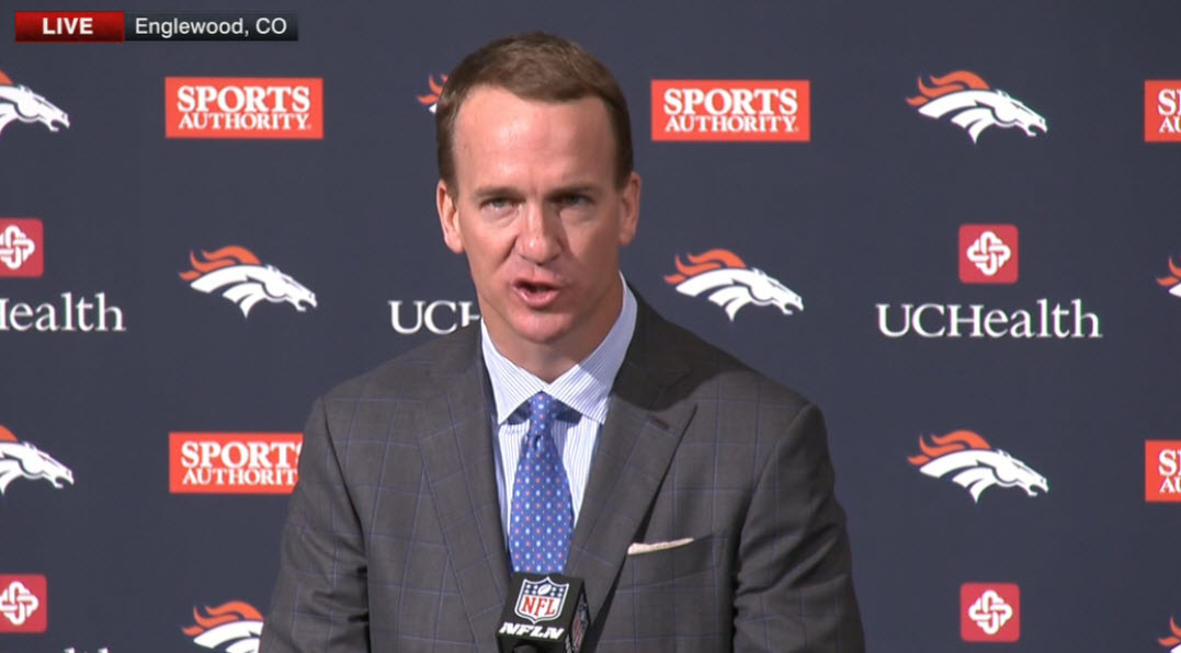 Peyton Manning Finally Said Goodbye At His Retirement Press Conference