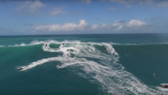 These Jet Skis Sprinting Like Hell From A Massive Wave Are A Reminder To ‘Know When To Fold ‘Em’