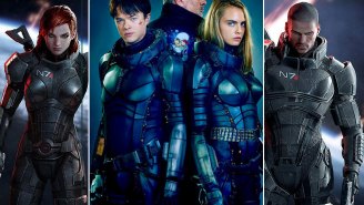 Cara Delevingne is wearing some awesome Mass Effect cosplay in this Valerian photo!