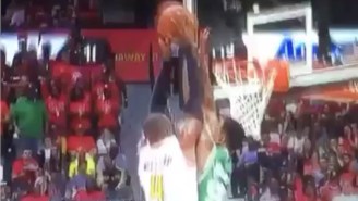 Amir Johnson Blocked Paul Millsap’s Attempt At A Poster Dunk With Two Hands