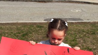 This Little Girl Made The Most Adorable Yet Confusing Sign To Cheer On Boston Marathon Runners