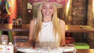 This Tiny Blonde Will Blow Your Mind By Housing A Giant, Triple-Sized Burrito In Under 10 Minutes