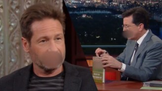 David Duchovny And Stephen Colbert Needed An Absurd Amount Of Bleeps To Get Through This Interview