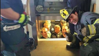 Firemen Once Again Prove To Be Better Than Police By Rescuing Them From Elevator