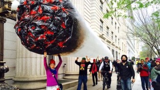 The Secret Service Didn’t Enjoy Protesters Waving An Inflatable Joint Near The White House