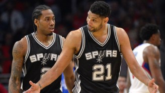 Of Course Kawhi Leonard Deflected Credit For His DPOY Award To Praise Tim Duncan And His Teammates