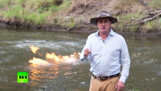 Watch This Queensland River Go Up In Flames Near A Fracking Site