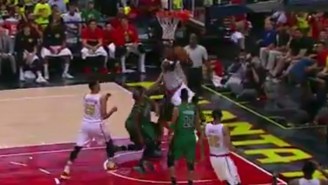 There’s No Explaining How Paul Millsap Got This Crazy And-1 Reverse Layup To Fall