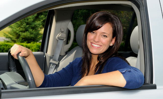 mom in car