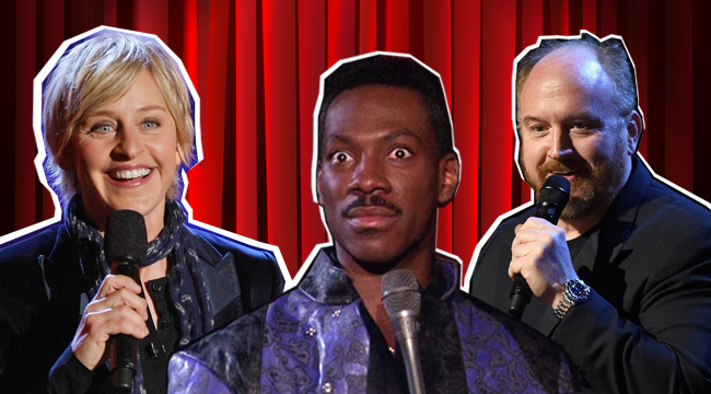 Ellen DeGeneres, Eddie Murphy, Louis CK