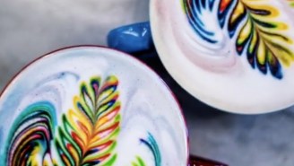 This Barista’s Amazing Rainbow Latte Art Is Everything Never Knew You Needed