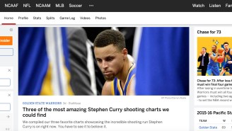 ESPN.com Actually Has An Entire Page In Its NBA Section Dedicated To Stephen Curry