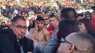 This Ridiculous Video Shows A Fan Throwing A Box Of Trash At Boxer Victor Ortiz