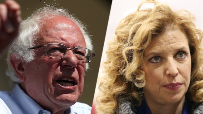 debbie wasserman schultz bernie sanders