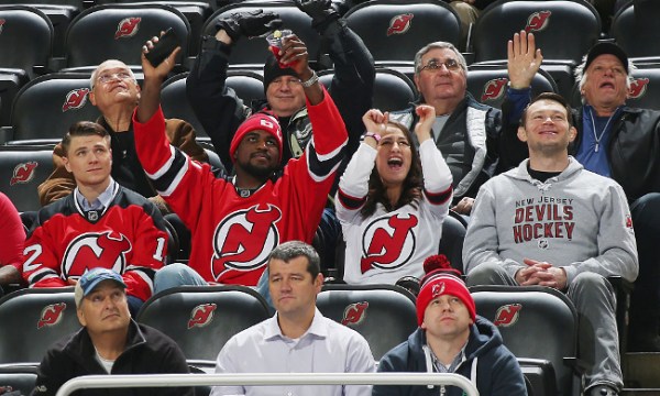 Forrest Griffin at a hockey game