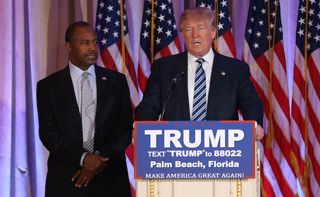 Donald Trump Holds Press Conference To Announce Ben Carson Endorsement