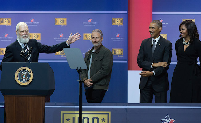 Obamas And Bidens Attend USO Comedy Show For Military Appreciation Month