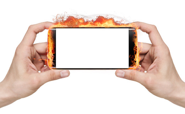 iphone on fire
