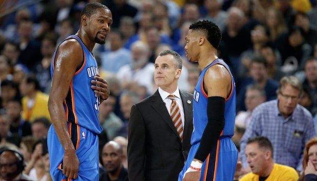 Kevin Durant, Billy Donovan, Russell Westbrook