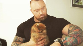 The Mountain From ‘Game Of Thrones’ And His Tiny Pomeranian Puppy Are The Cutest Pairing Ever