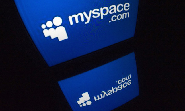 The "Myspace" logo is seen on a tablet screen on December 4, 2012 in Paris. AFP PHOTO / LIONEL BONAVENTURE (Photo credit should read LIONEL BONAVENTURE/AFP/Getty Images)
