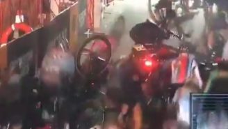 This Horrifying Cycling Pile-Up Resulted After A Motorcycle Stalled On The Course