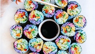 Rainbow Sushi Should Be Where We All Abandon The Rainbow Food Trend, Except That It Looks So Good