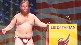 A Libertarian Candidate Decides To Strip On The Convention Stage