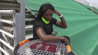 Serena Williams Teamed Up With Dude Perfect To Do Some Ridiculous Tennis Trick Shots