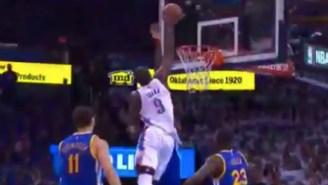 Serge Ibaka Put Festus Ezeli On A Poster With This One-Handed Tomahawk Jam
