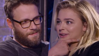 Seth Rogen And Chloë Grace Moretz Try To Make Each Other Laugh With Childish Insults