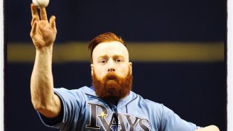 Watch WWE Superstar Sheamus Try (And Fail) To Throw Out The First Pitch At A Rays Game
